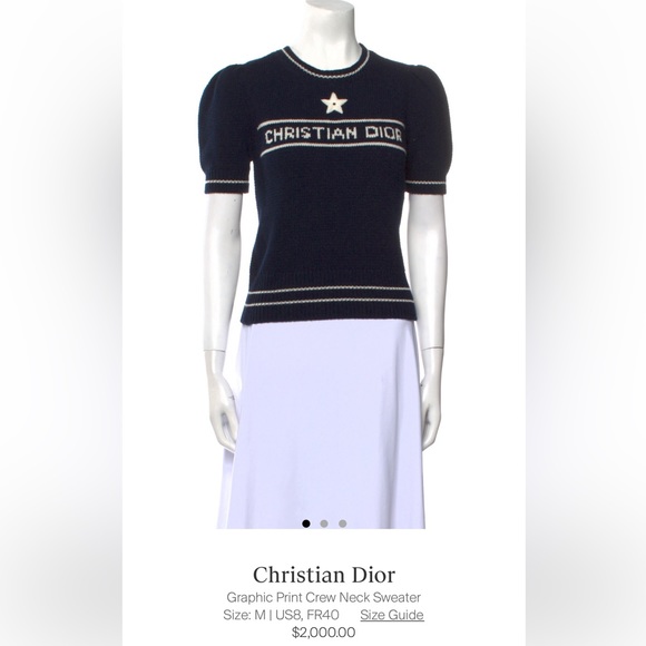 100% AUTHENTIC!!! GORGEOUS CHRISTIAN DIOR Logo Cashmere Sweater - Picture 10 of 15